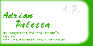 adrian paletta business card